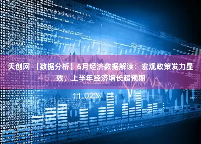 天创网 【数据分析】6月经济数据解读：宏观政策发力显效，上半年经济增长超预期