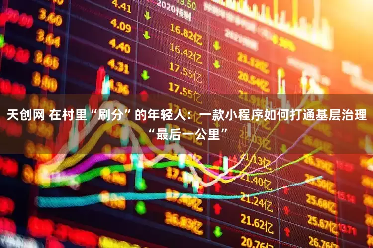 天创网 在村里“刷分”的年轻人：一款小程序如何打通基层治理“最后一公里”