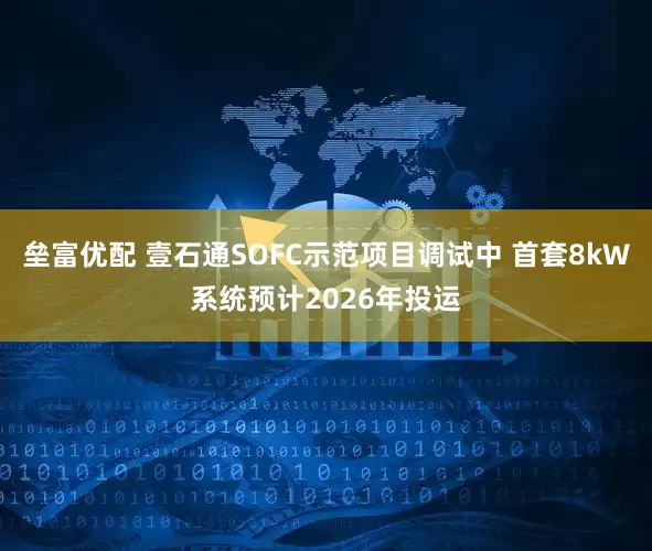 垒富优配 壹石通SOFC示范项目调试中 首套8kW系统预计2026年投运